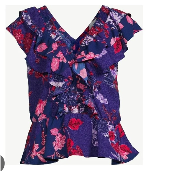 Sofia Vergara Floral top w Ruffled - Picture 4 of 5